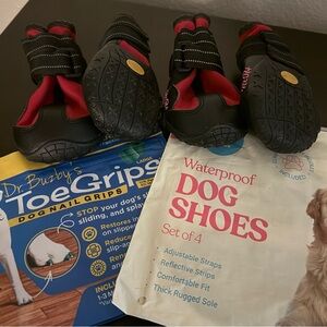 PitPet Waterproof Dog Boots | Size 6 Large Breed | Set + Insoles + Nail Grips